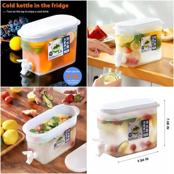 3.5L Refrigerator Cold Water Dispenser with Tap – Space-Saving Beverage Container